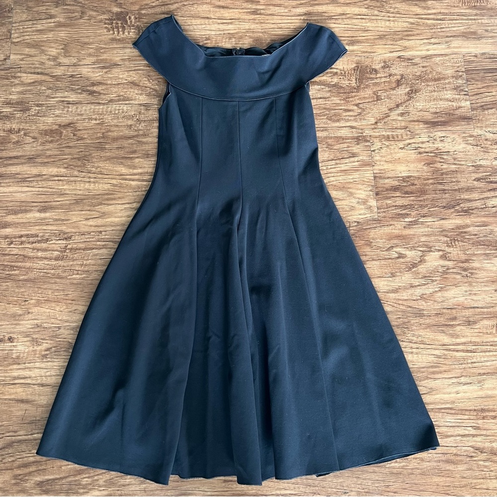 Armani Collezioni Black Flare Midi Dress